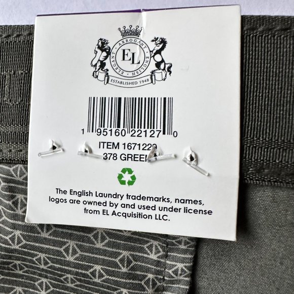 English Laundry Chino Men's Slimmer Straight Leg Pants 40 x 32 Olive Green - Picture 8 of 15